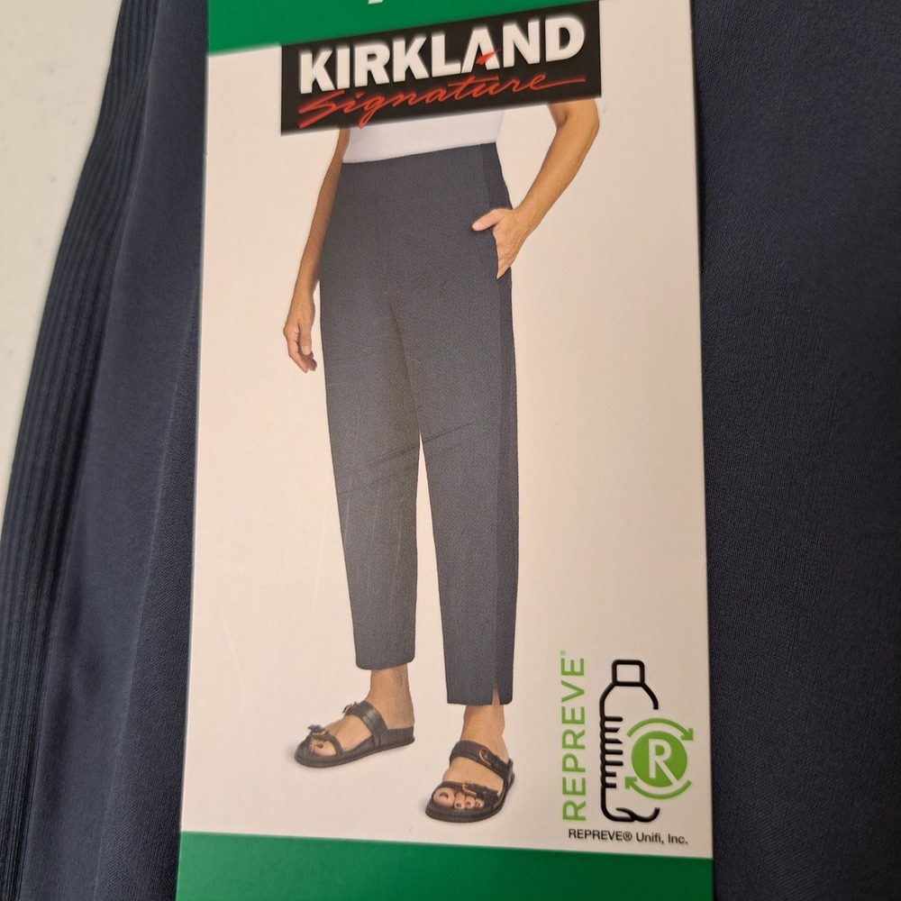 Kirkland Womens Pants XL Blue NWT Ankle Pant 4-Way Stretch Quick-Dry 1637-210